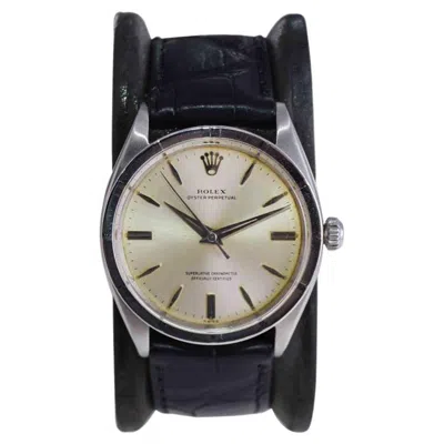 Pre-owned Rolex Steel With Machined Bezel And Original Dial And Dauphine Hands From 1961 In Multi