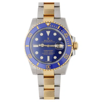 Pre-owned Rolex Submariner 116613lb Bluesy Two Tone Steel & 18k Gold Circa Full Set Watch In Multi