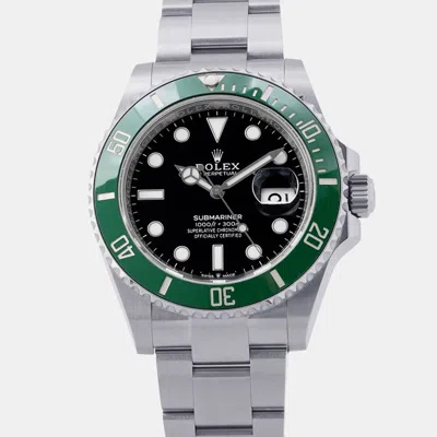 Pre-owned Rolex Submariner 126610lv Black Stainless Steel Automatic Men's Watches 41mm