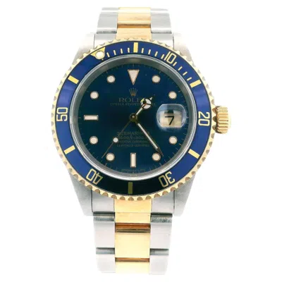 Pre-owned Rolex Submariner 16613 Blue Dial Mens Watch