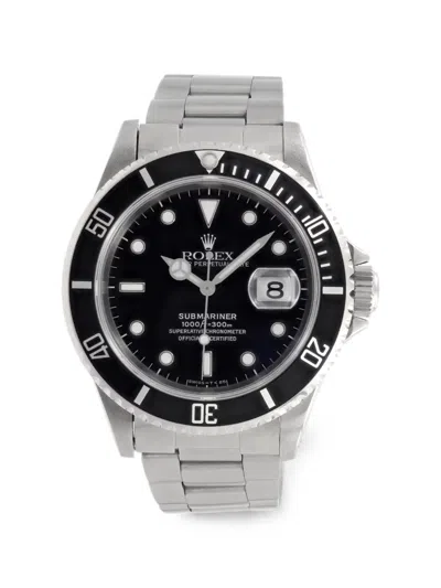 Pre-owned Rolex Submariner 40mm Watch In Black