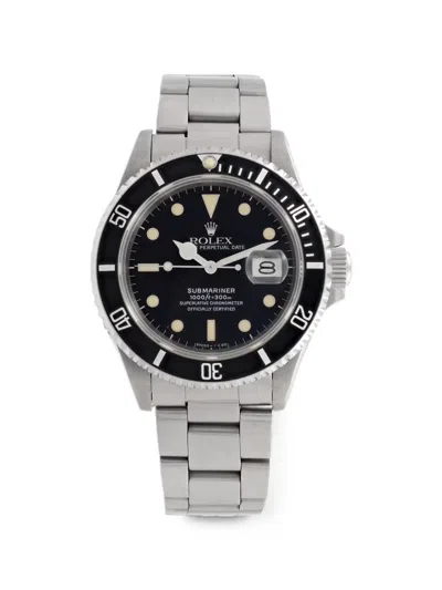 Pre-owned Rolex Submariner 40mm Watch In Black