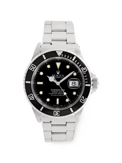 Pre-owned Rolex Submariner 40mm Watch In Black