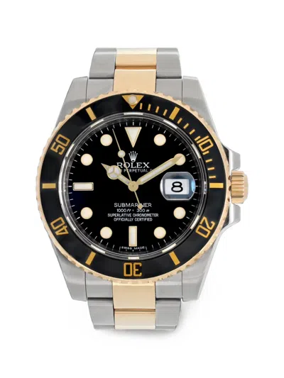 Pre-owned Rolex Submariner 40mm Watch In Black
