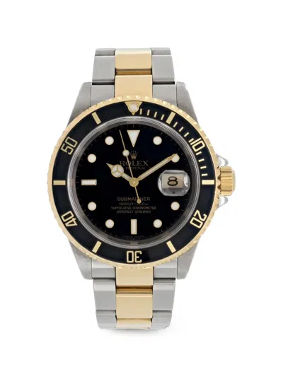 Pre-owned Rolex Submariner 40mm Watch In Black
