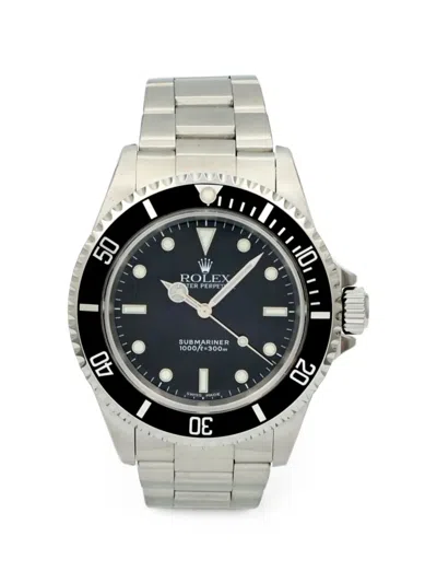 Pre-owned Rolex Submariner 40mm Watch In Black