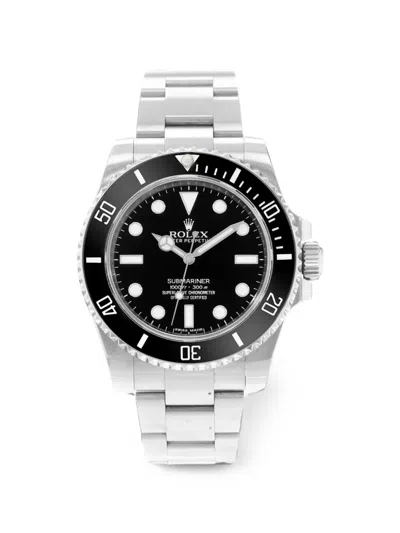 Pre-owned Rolex Submariner 40mm Watch In Black