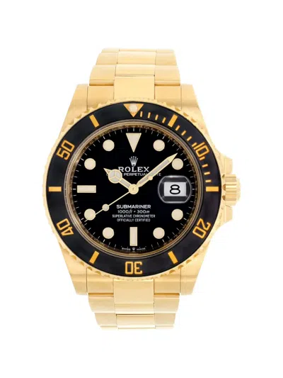 Pre-owned Rolex Submariner 41mm Watch In Black