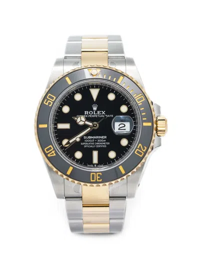 Pre-owned Rolex Submariner 41mm Watch In Black