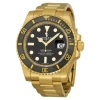 ROLEX ROLEX SUBMARINER BLACK DIAL 18K YELLOW GOLD OYSTER BRACELET AUTOMATIC MEN'S WATCH 116618BKSO