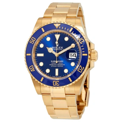 Rolex Submariner Blue Dial 18k Yellow Gold Oyster Bracelet Automatic Men's Watch 126618lbblso In Blue / Gold / Yellow