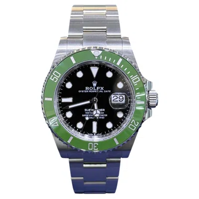 Pre-owned Rolex Submariner Date 126610lv Kermit Mk2 41mm Black Dial Green Bezel Watch