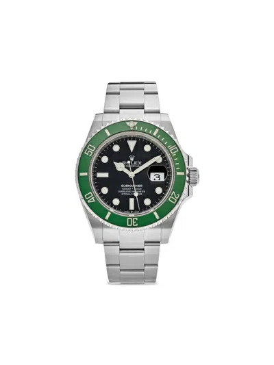 Pre-owned Rolex Submariner Date 40mm In Black