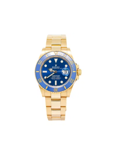 Pre-owned Rolex Submariner Date 40mm In Blue