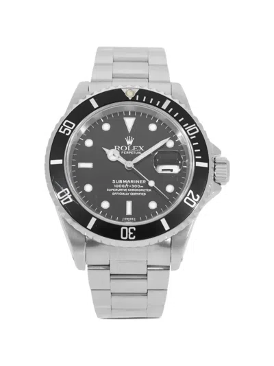 Pre-owned Rolex Submariner Date 40mm Watch In Black