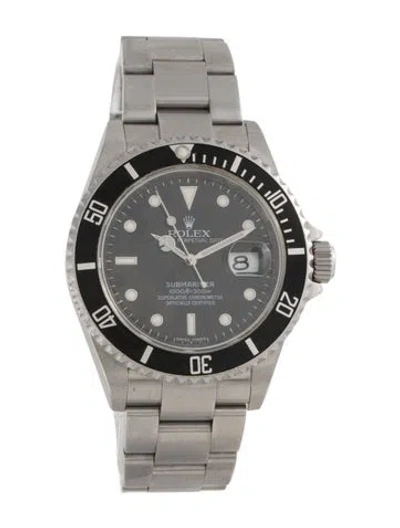 Pre-owned Rolex Submariner Date Watch, 40mm In Multi
