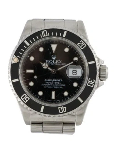 Pre-owned Rolex Submariner Date Watch, 40mm In Multi