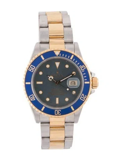 Pre-owned Rolex Submariner Date Watch, 40mm In Multi