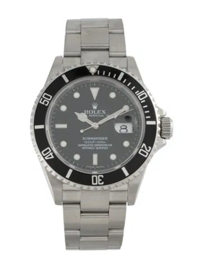 Pre-owned Rolex Submariner Date Watch, 40mm In Multi