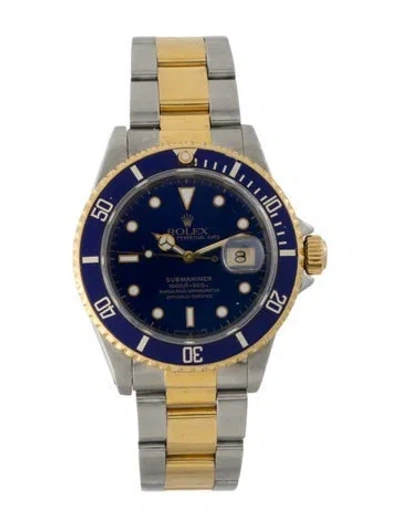 Pre-owned Rolex Submariner Date Watch, 40mm In Multi