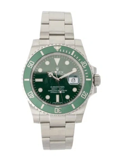Pre-owned Rolex Submariner Date Watch, 40mm In Multi