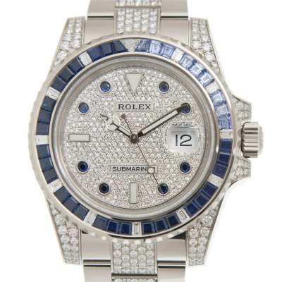 Rolex Submariner Diamond Silver-tone Dial Men's Watch 116659sabr In Metallic