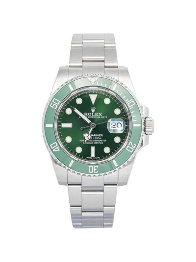 Pre-owned Rolex Submariner Hulk 40mm Watch In Green