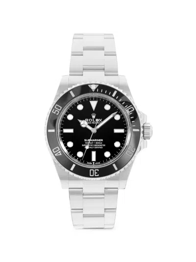 Pre-owned Rolex Submariner No Date 41mm Watch In Black