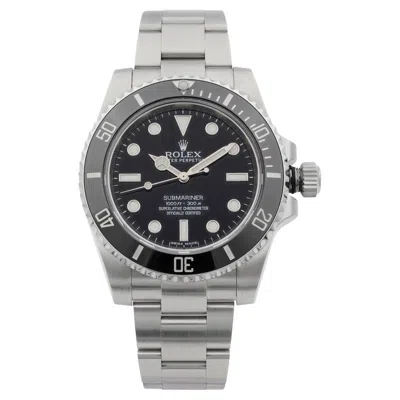 Pre-owned Rolex Submariner No Date Steel Ceramic Bezel Black Dial Mens Watch 114060
