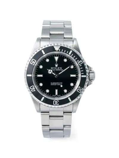 Pre-owned Rolex Submariner Oyster 40mm Watch In Black