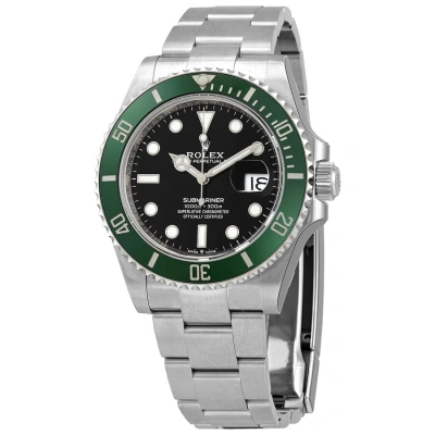 Rolex Submariner Automatic Chronometer Black Dial Men's Watch 126610lv In Black / Green