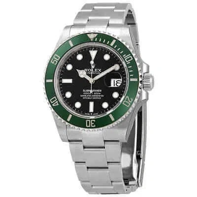 Pre-owned Rolex Submariner "starbucks" Automatic Chronometer Black Dial Men's Watch