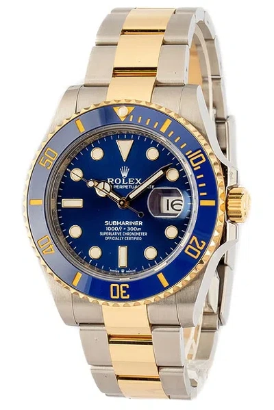 Rolex Submariner X Bob's Watches  126613 In Stainless Steel  18k Yellow Gold  & Blue