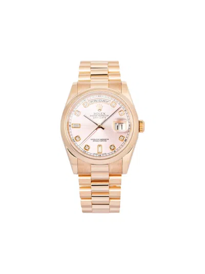 Pre-owned Rolex Sunburst 36mm Watches In Pink