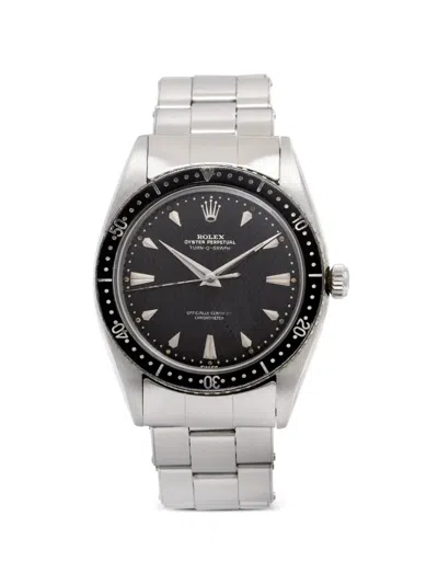 Pre-owned Rolex Turn-o-graph 36mm Watch In Black