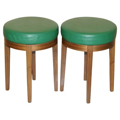 Pre-owned Rolex Two Rare Original  Green Leather Boutique Dealers Watchmakers Swivel Stools