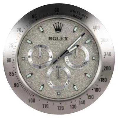 Pre-owned Rolex "units Per Hour" Dealer Wall Clock. Great As A Collection. We Have Five. In Gray