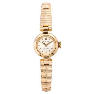 Pre-owned Rolex Vintage 18k Yellow Gold  Precision Women's Cocktail Watch Ref. 9626