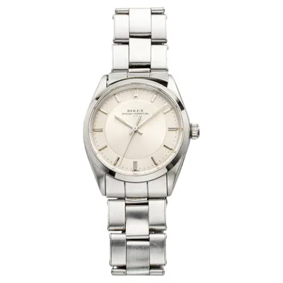 Pre-owned Rolex Vintage 1963  Oyster Perpetual 5552 Steel Silver Bullseye Dial Auto 34mm In Multi
