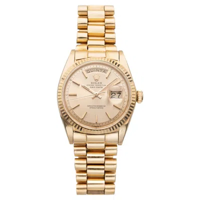 Pre-owned Rolex Vintage 1969  Day-date 1803 18k Rose Gold Pink Salmon Dial Auto 36mm In Red