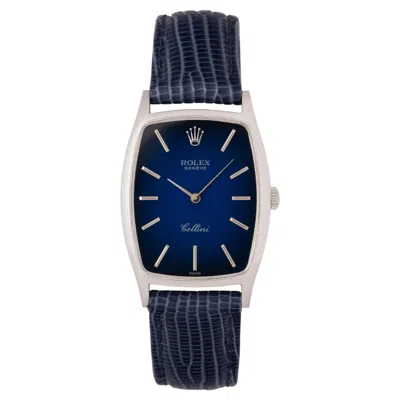 Pre-owned Rolex Vintage 1974  Cellini 18 Karat White Gold Model 3807