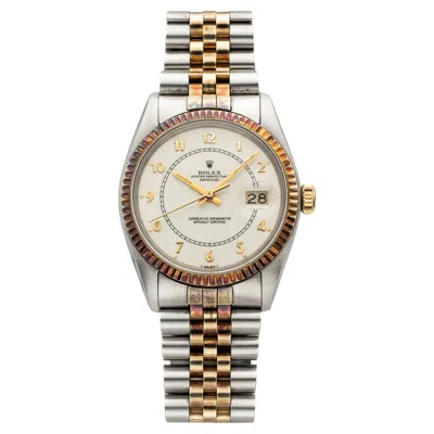 Pre-owned Rolex Vintage 1978  Datejust 16013 Two-tone White Boiler Gauge Dial Auto 36mm