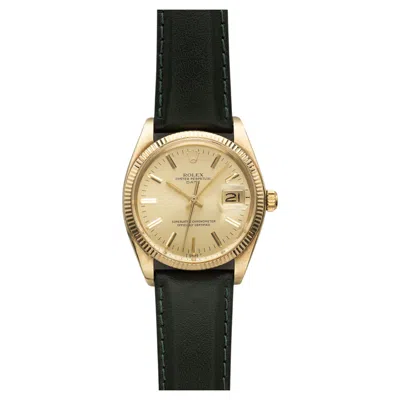 Pre-owned Rolex Vintage 1979  Date 1503 14k Yg Champagne Dial Auto 34mm Head Only In Multiple