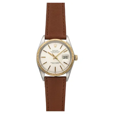 Pre-owned Rolex Vintage 1979  Datejust 16013 Two-tone Silver Dial Automatic 36mm In Multiple
