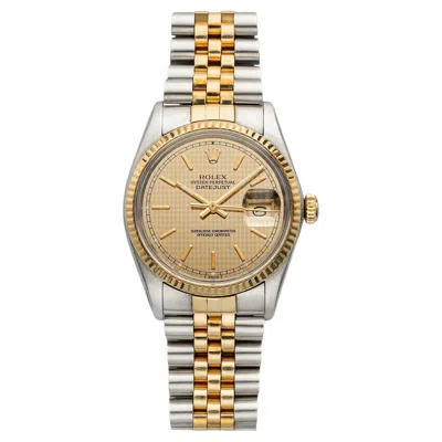 Pre-owned Rolex Vintage 1981  Datejust 16013 Two-tone Houndstooth Dial Auto 36mm In Multi