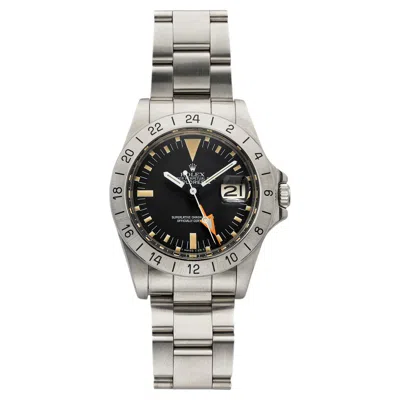 Pre-owned Rolex Vintage 1983  Explorer Ii 1655 Stainless Steel Black Dial Automatic 40mm
