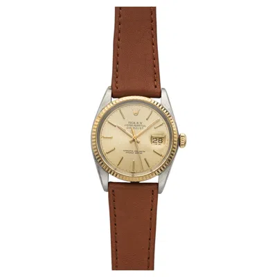 Pre-owned Rolex Vintage 1984  Datejust 16013 Two-tone Champagne Dial Automatic 36mm In Multiple