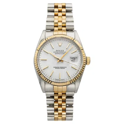 Pre-owned Rolex Vintage 1986  Datejust 16013 Two Tone White Dial Auto 36mm