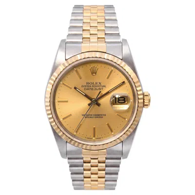 Pre-owned Rolex Vintage 1989  Datejust Two Tone Automatic Watch Ref 16233 In Multi