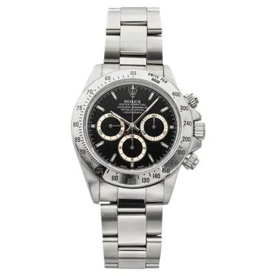Pre-owned Rolex Vintage 1997  Daytona 16520 Steel Black Cream Subdials Auto 40mm In White